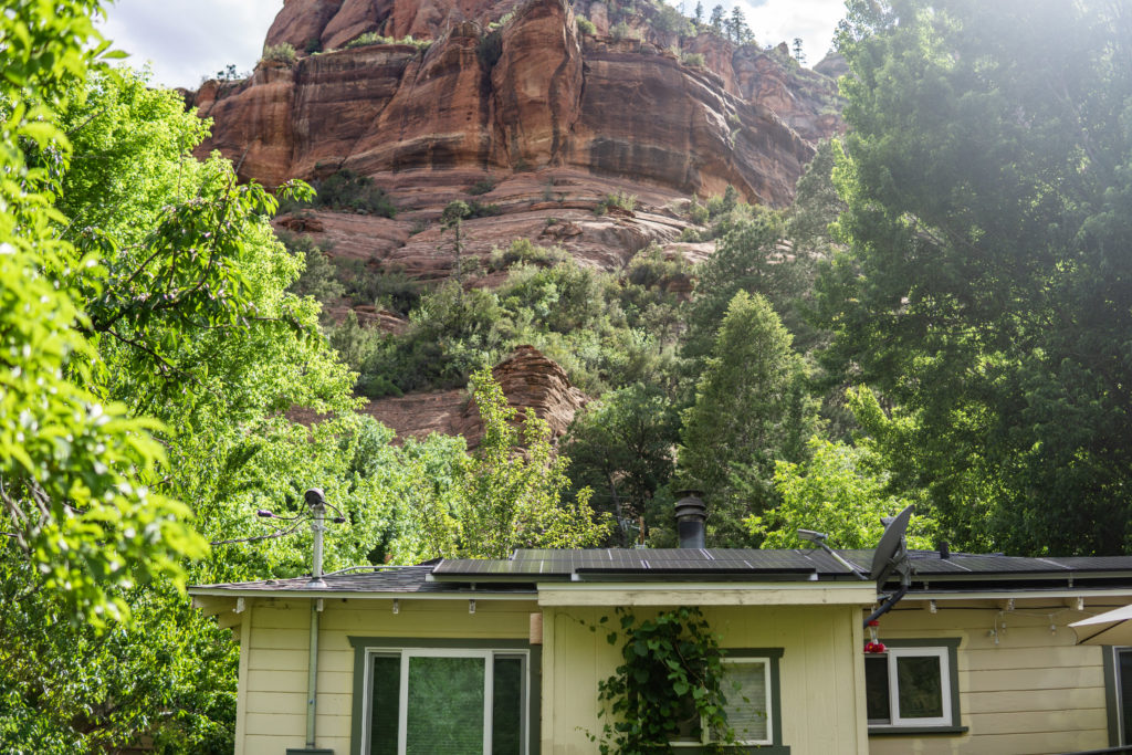 5.92 kW solar system in Sedona, Arizona, consisting of REC 370W Alpha panels and Enphase IQ7+ inverters.